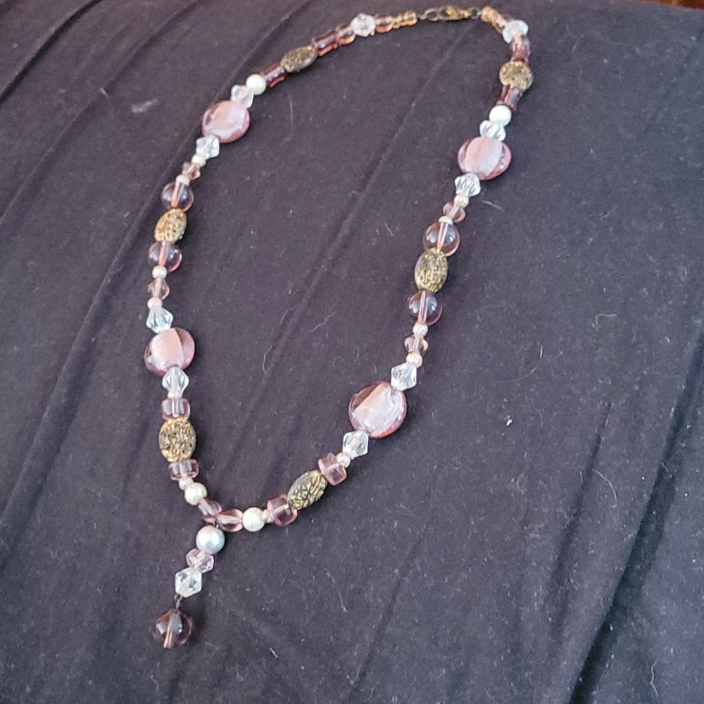 Glass bead necklace
